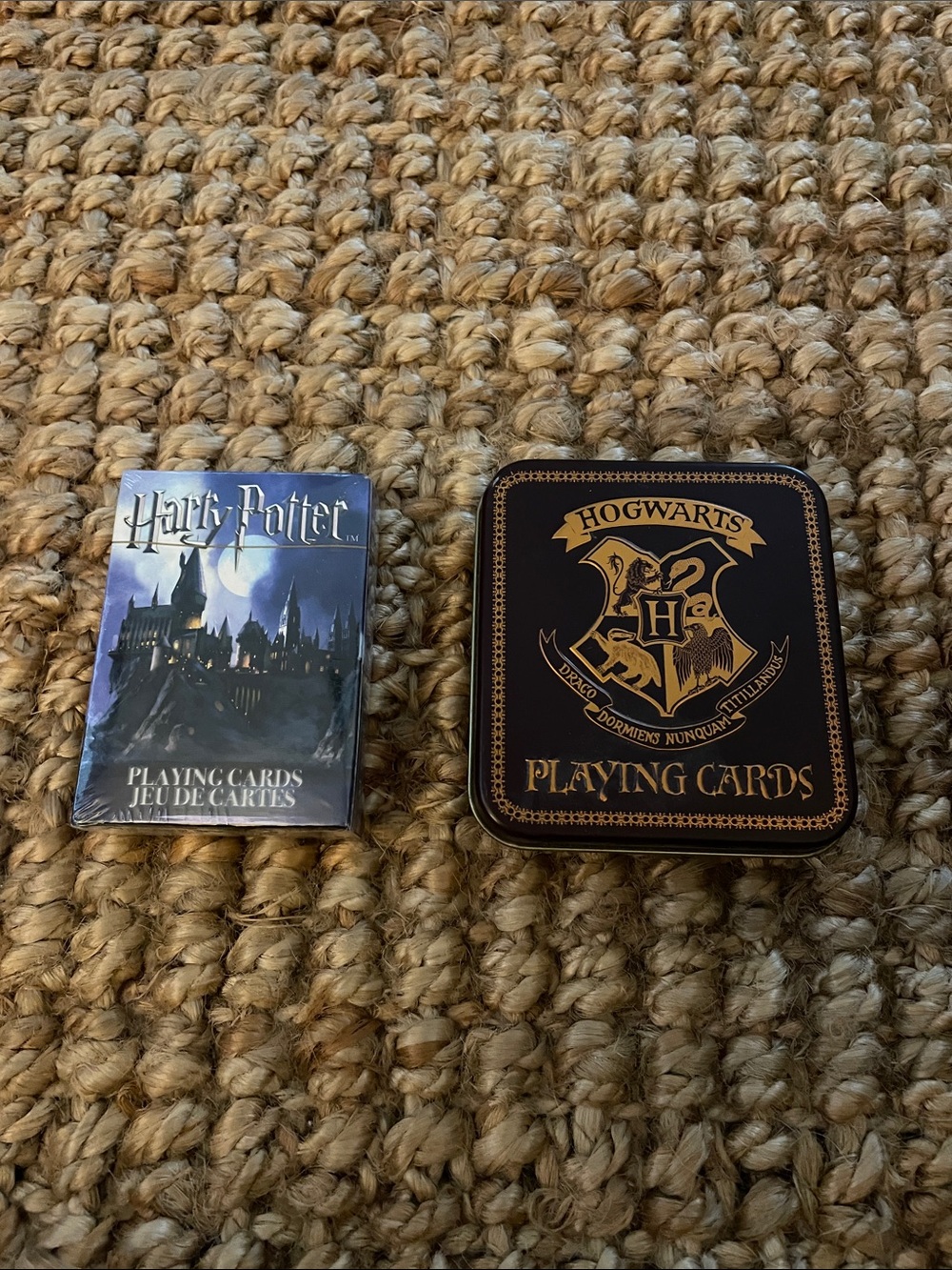 Warner Bros. Hogwarts Black and Gold Tin & Deck Playing Cards